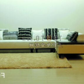 Sofa Common mit Kissen 3D-Modell