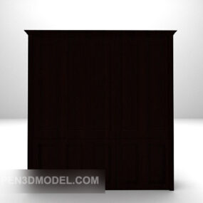 Wardrobe Dark Wood 3d model