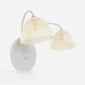 Modelo 3d de lâmpada de parede de cor quente