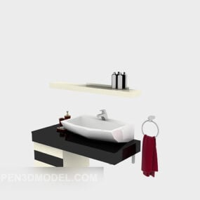 Bathroom Wash Basin Decor 3d model
