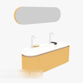 Wash Basin Bathroom Mirror 3d model