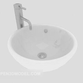 Washbasin White Ceramic 3d model