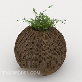 Vævende potteplante 3d-model