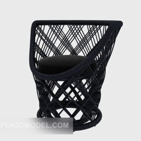 Meubles de chaise en rotin tissé modèle 3D