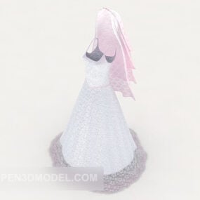 Personnage de robe de mariée modèle 3D