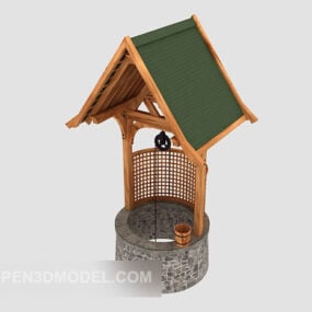 花园井塔3d模型