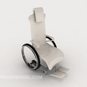 3д модель инвалидной коляски белого цвета