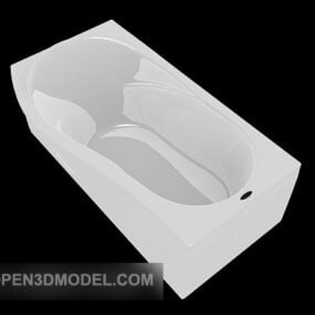 White Acrylic Bathtub 3d model
