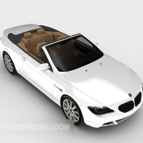 Beyaz Bmw Spor Araba 3D modeli