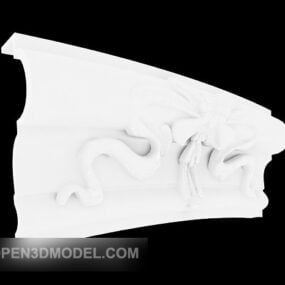 Modello 3d di modanatura angolare bianca