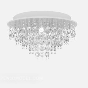 Lampu Gantung Kristal Putih Model 3d Berbentuk Berlian