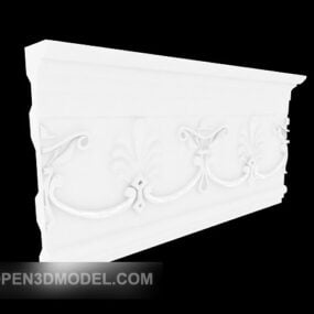 Modelo 3d de yeso para molduras de esquinas europeas blancas