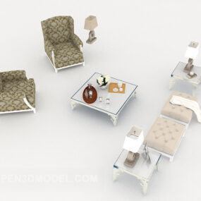 White European Sofa Sets 3d model