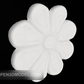 흰색 유럽 석고 램프 플레이트 3d 모델