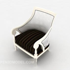 Καρέκλα σπιτιού Λευκό Ευρωπαϊκό τρισδιάστατο μοντέλο