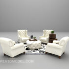 White Leather European Sofa Furniture
