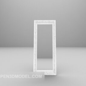 White Floor Mirror Frame 3d model