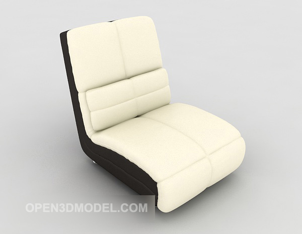 White Leather Lazy Sofa