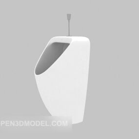 Hvit Urinal Møbler for menn 3d-modell