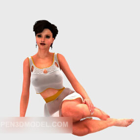 Beauty European Girl Character 3d model