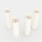 White Small Candle Set