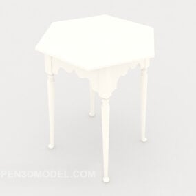 白いスツール3Dモデル