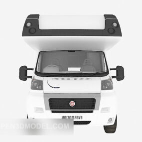 White Truck Transport Vehicle 3d model