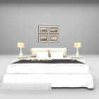 Meubles de lit blanc avec table de chevet