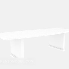 White Bench Furniture 3d model
