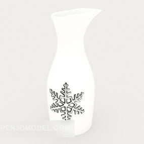 Bílá láhev váza 3D model