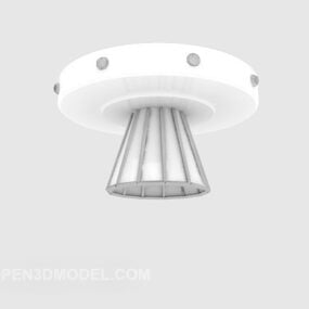 White Ceiling Box Lamp 3d model