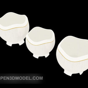 3D model bílého keramického spotřebiče