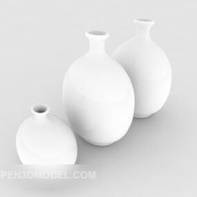 Hvid keramisk flaske 3d-model