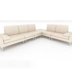 白色组合家用沙发3d模型