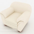 White Comfortable Single Sofa