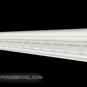 白い一般的なシンプルな石膏ラインの3Dモデル