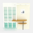 White Compact Display Cabinet