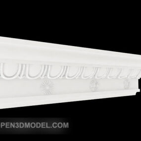 White Component Plaster Line 3d model