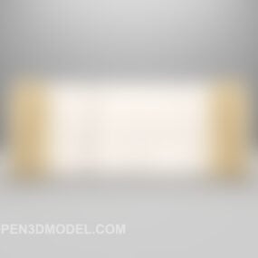 Hvite Brune Gardiner Hjemmemøbler 3d-modell