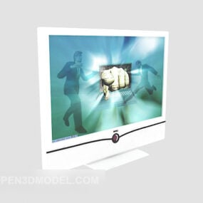 White Display Tv 3d model