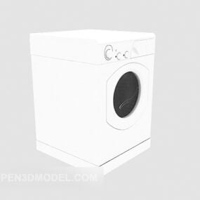 Tromle Vaskemaskine Hvid Farve 3d model