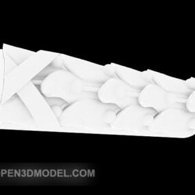 Composant de plâtre européen White Home modèle 3D