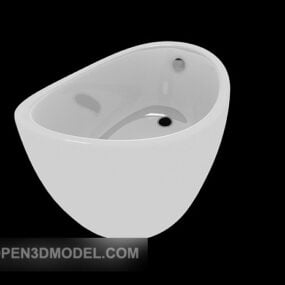 White Home Bathtub 3d model