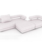 Белый домашний комбинированный диван