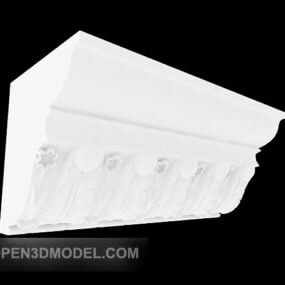 Ligne de plâtre minimaliste White Home modèle 3D