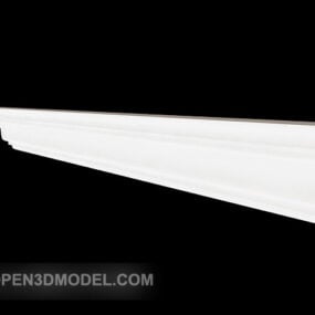 White Home Plaster Line Molding 3d model