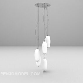 白い照明器具シーリングランプ3Dモデル