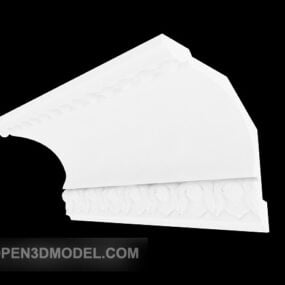 Moulure européenne minimaliste blanche modèle 3D