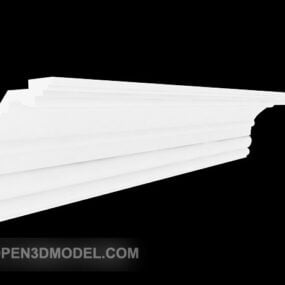 Hvid minimalistisk indendørs komponent 3d-model