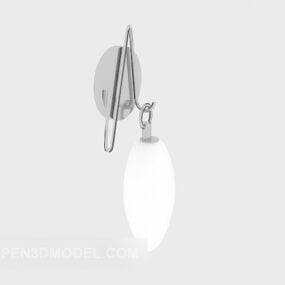 White Minimalist Wall Lamp 3d model